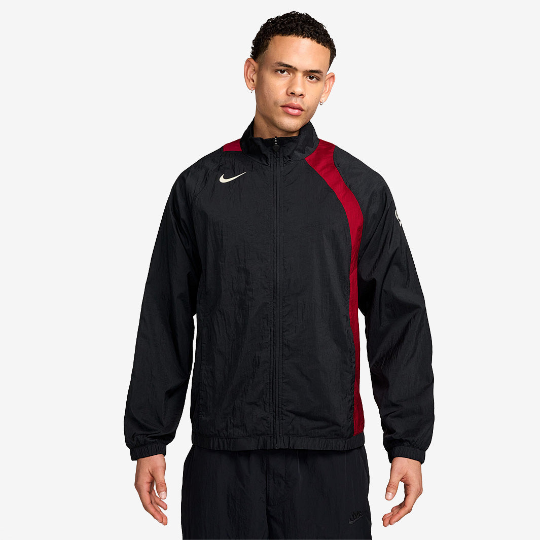 Nike Total 90 Repel Track Jacket - Black/Gym Red/Sail - Mens Clothing