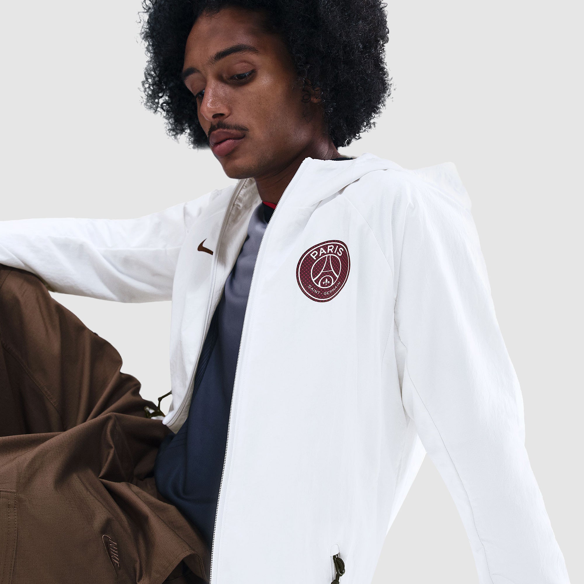 Nike Paris Saint-Germain 25/26 Woven AWF Jacket - White - Mens Replica