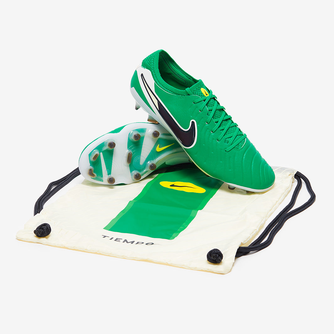 Nike Tiempo メタリックグリーン シューズ Nike Tiempo Legend X Elite Firm Ground - Stadium Green/White/Dark