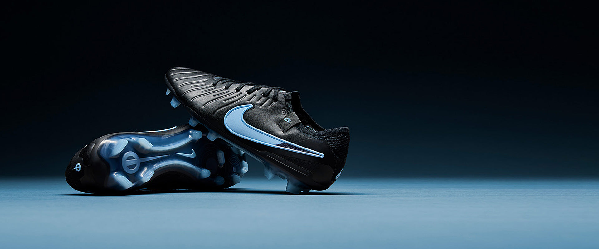 Nike Tiempo Legend X Elite Firm Ground - Black/Ice Blue - Adult Boots