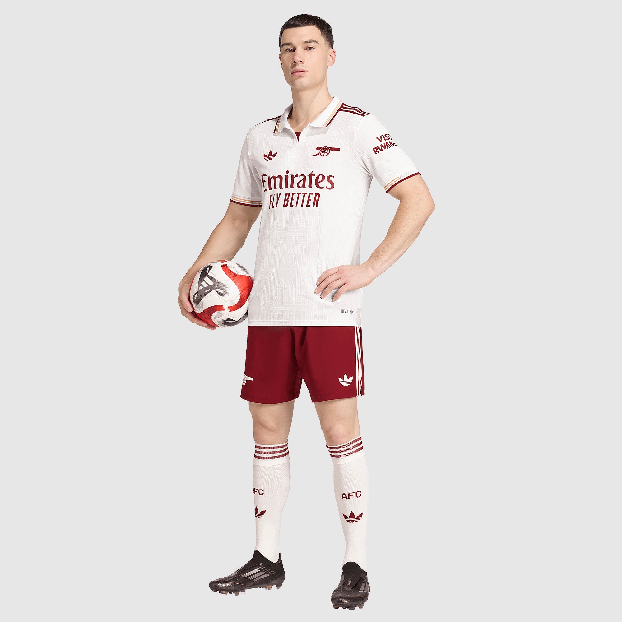 adidas Originals Arsenal 25/26 Authentic Third Shirt - Cloud White
