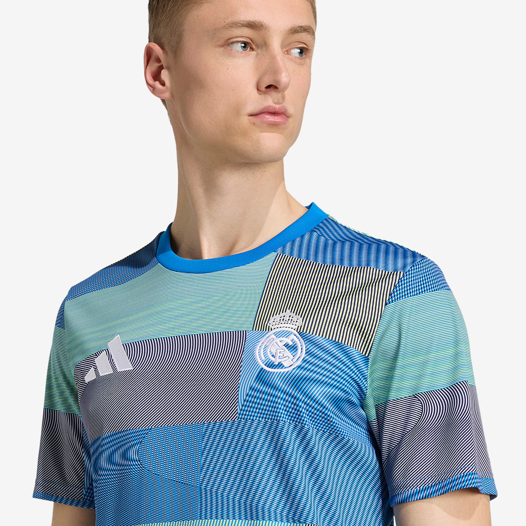 adidas Real Madrid 25/26 Pre-Match Shirt - Bluebird - Mens Replica