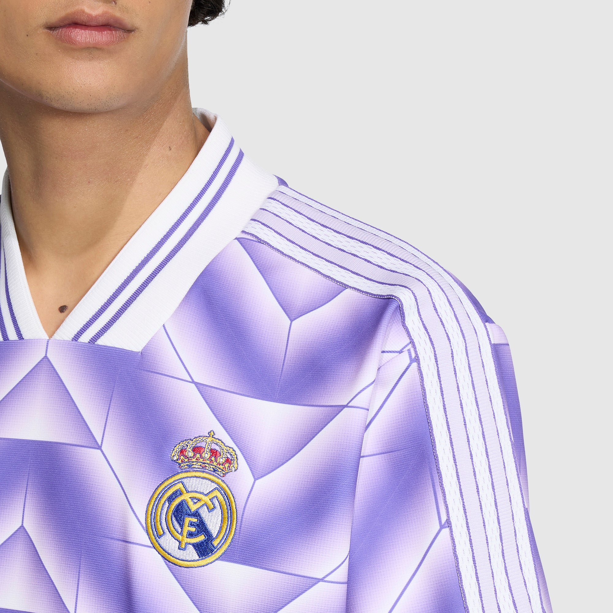 adidas Real Madrid 25/26 Lifestyler Shirt - Purple Rush/White