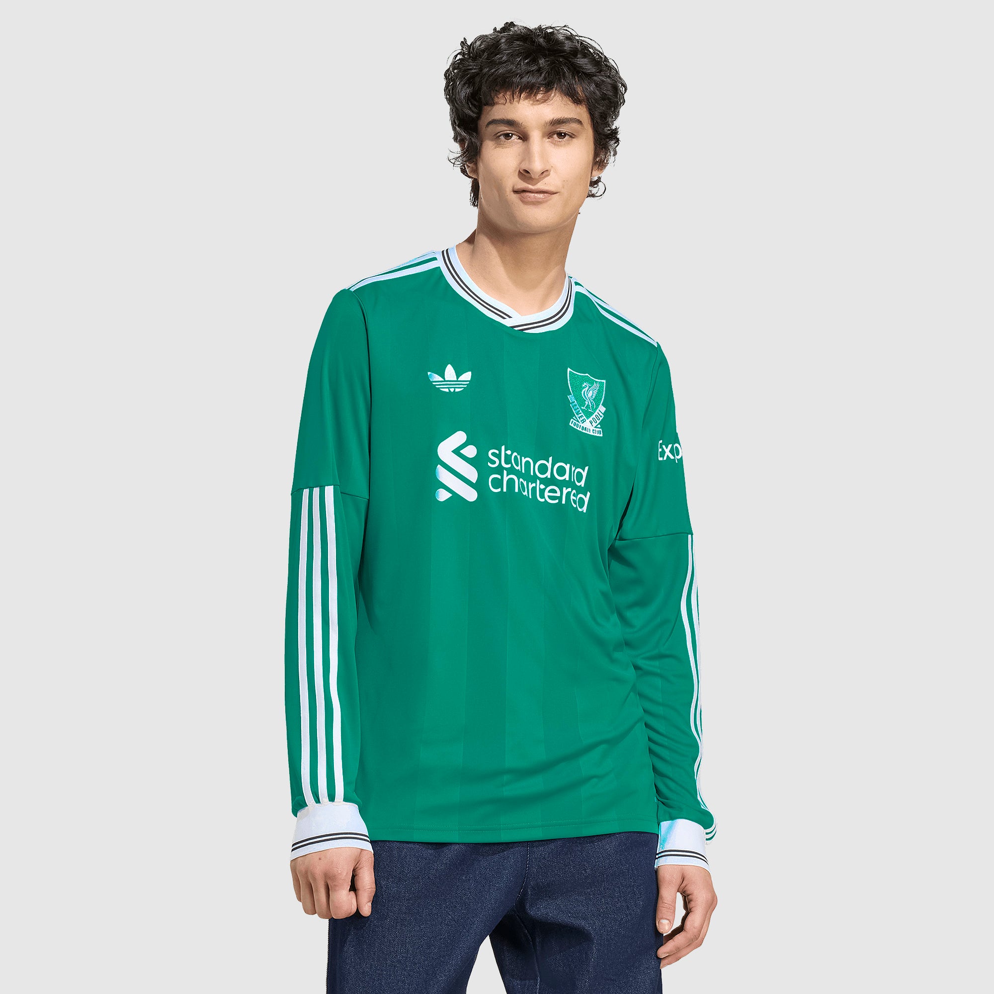 adidas Originals Liverpool 25/26 LS Third Shirt - Sea Green - Mens