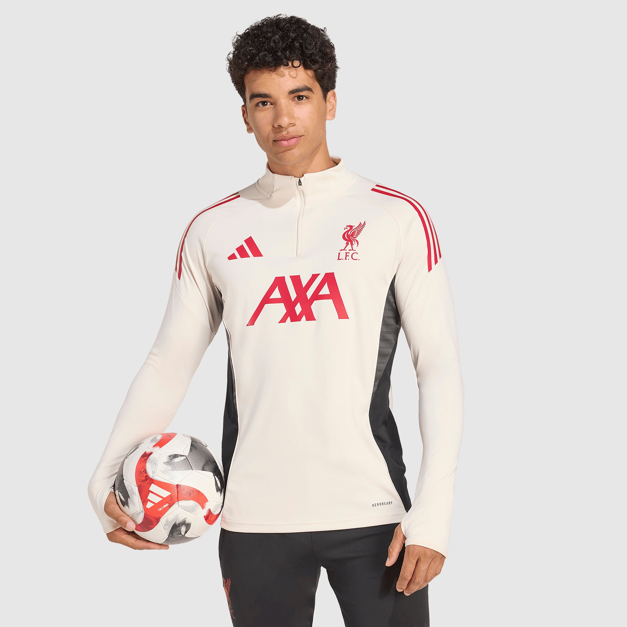 adidas Liverpool 25/26 Training Top - Wonder White - Mens Replica