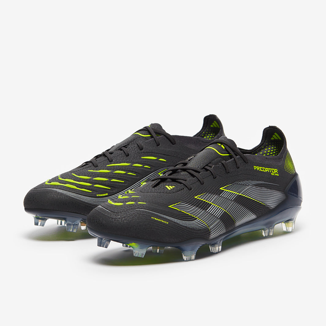 adidas Predator Elite Firm Ground - Core Black/Carbon/Lucid Lemon