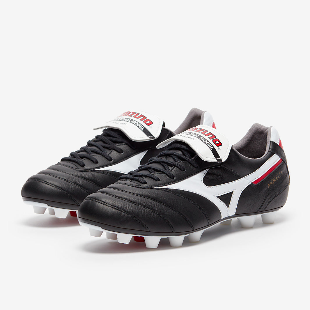m Mizuno Morelia Neo V Beta Select Firm Ground - Black/Lava Orange
