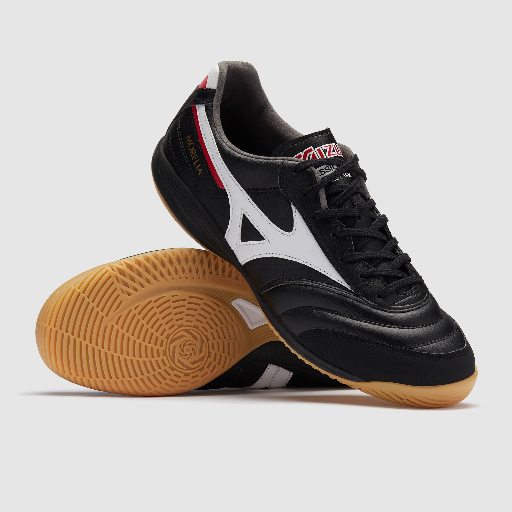 Mizuno Morelia Sala Pro Indoor - Black/White/Chinese Red - Adult Boots