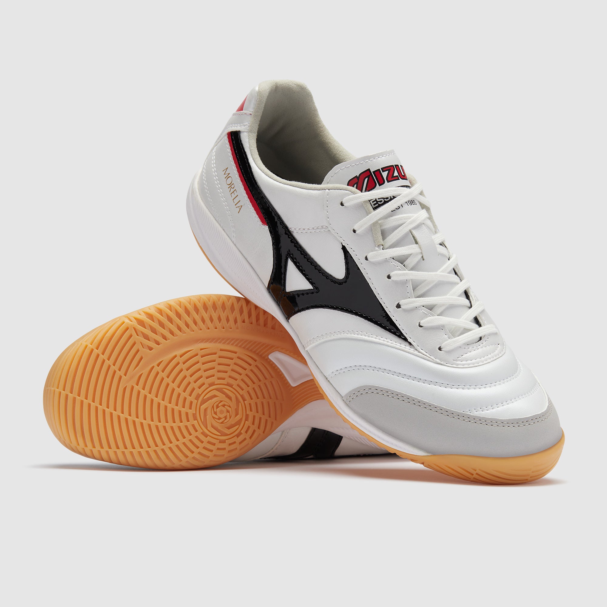 Mizuno Morelia Sala Pro Indoor - White/Black/Chinese Red - Adult Boots
