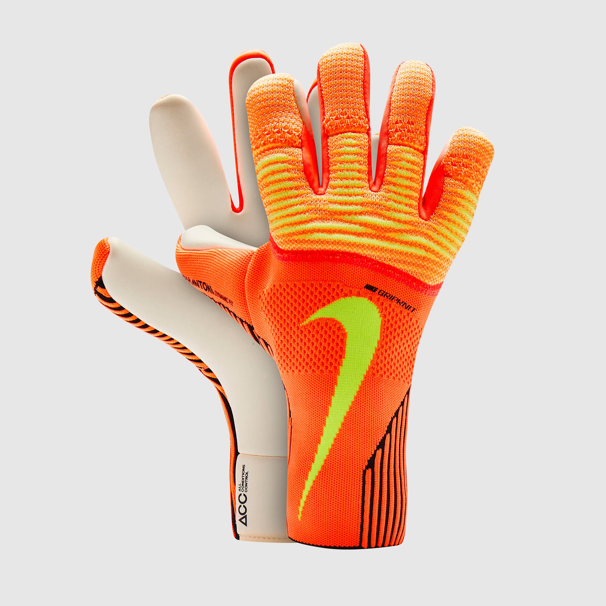 Nike Vapor Grip Knit GK Gloves - Hyper Crimson/Volt - Mens GK Gloves