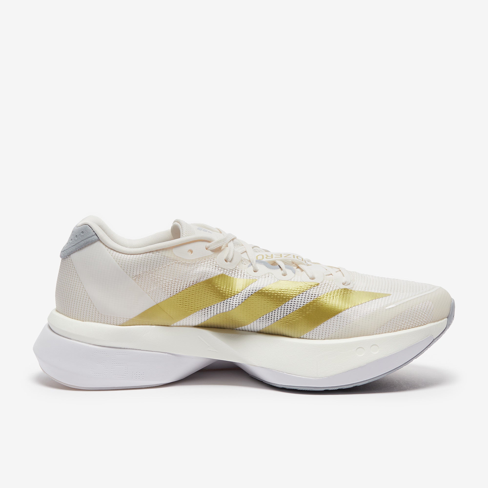 adidas adizero Boston 13 - Chalk White/Gold Met./Halo Silver