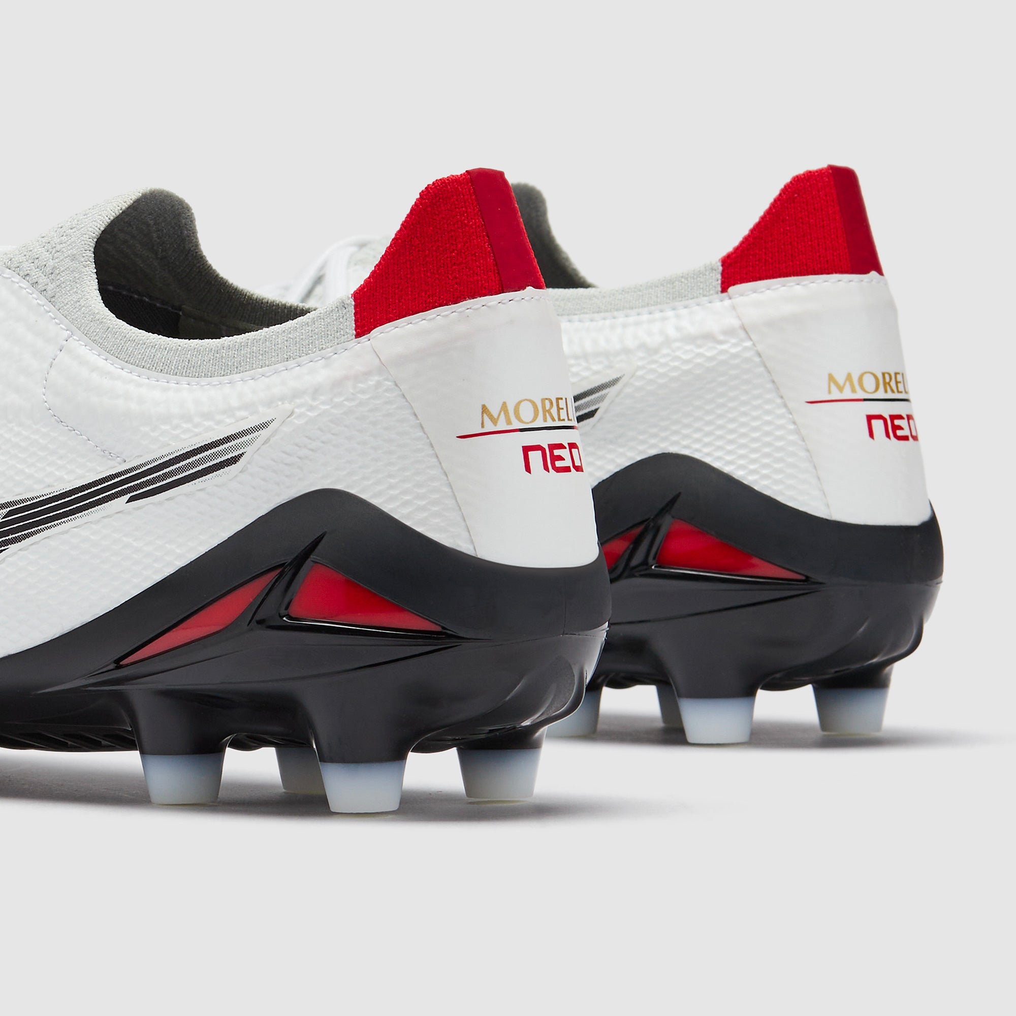 Mizuno Morelia Neo IV Beta Elite Firm Ground - White/Black/Red