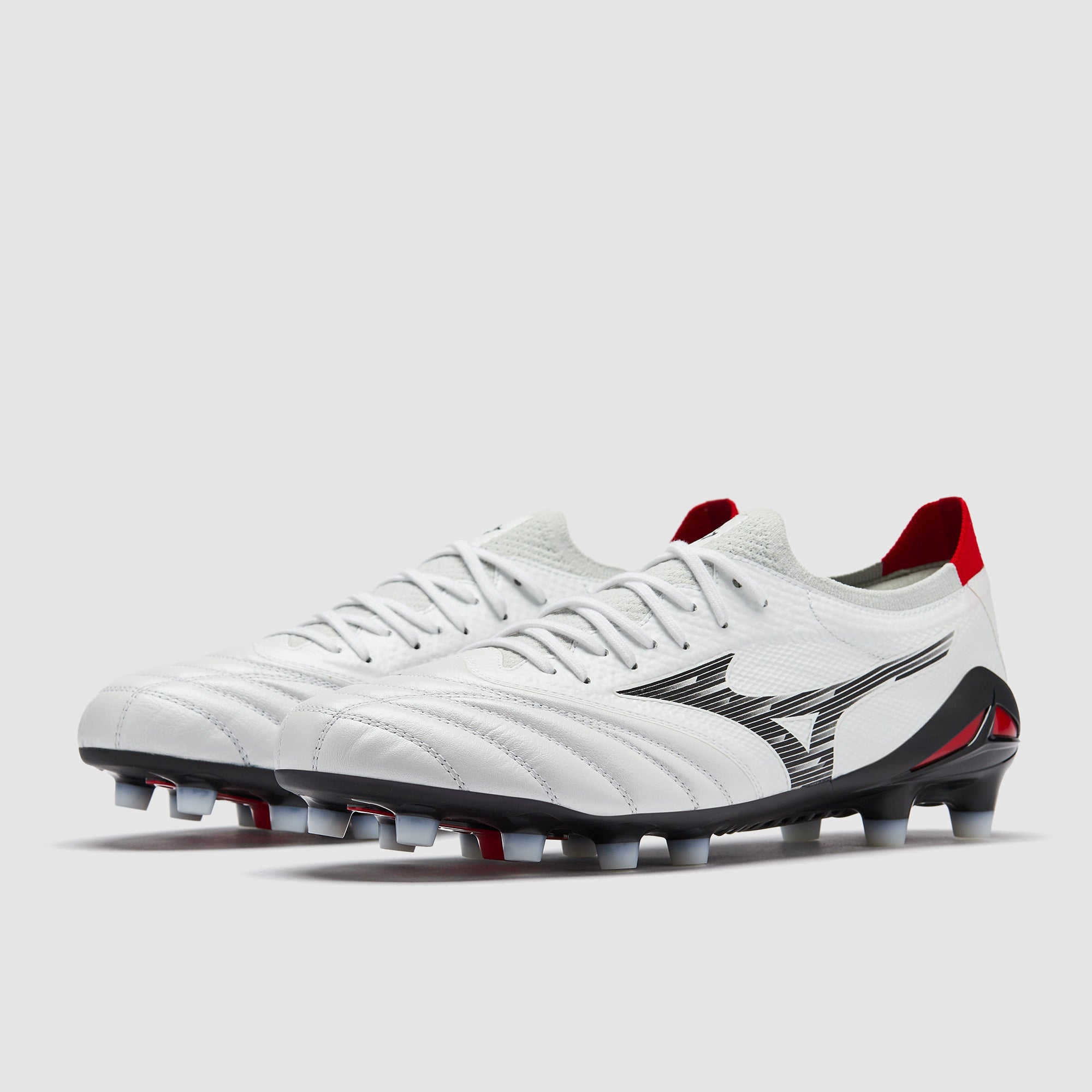 Mizuno Morelia Neo IV Beta Elite Firm Ground - White/Black/Red