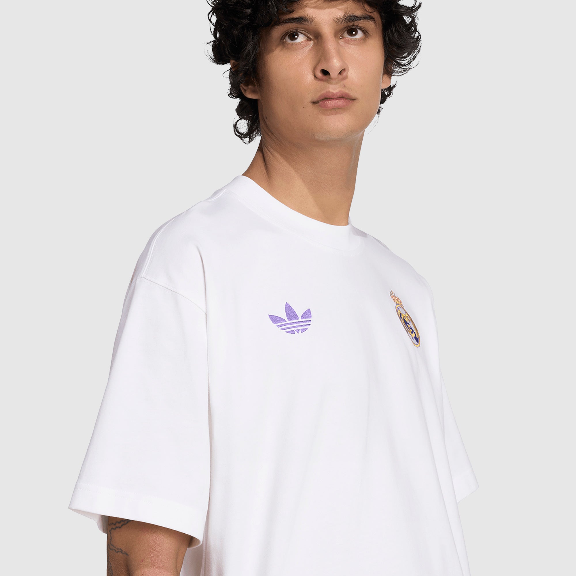 adidas Real Madrid 25/26 Lifestyler T-Shirt - White - Mens Replica