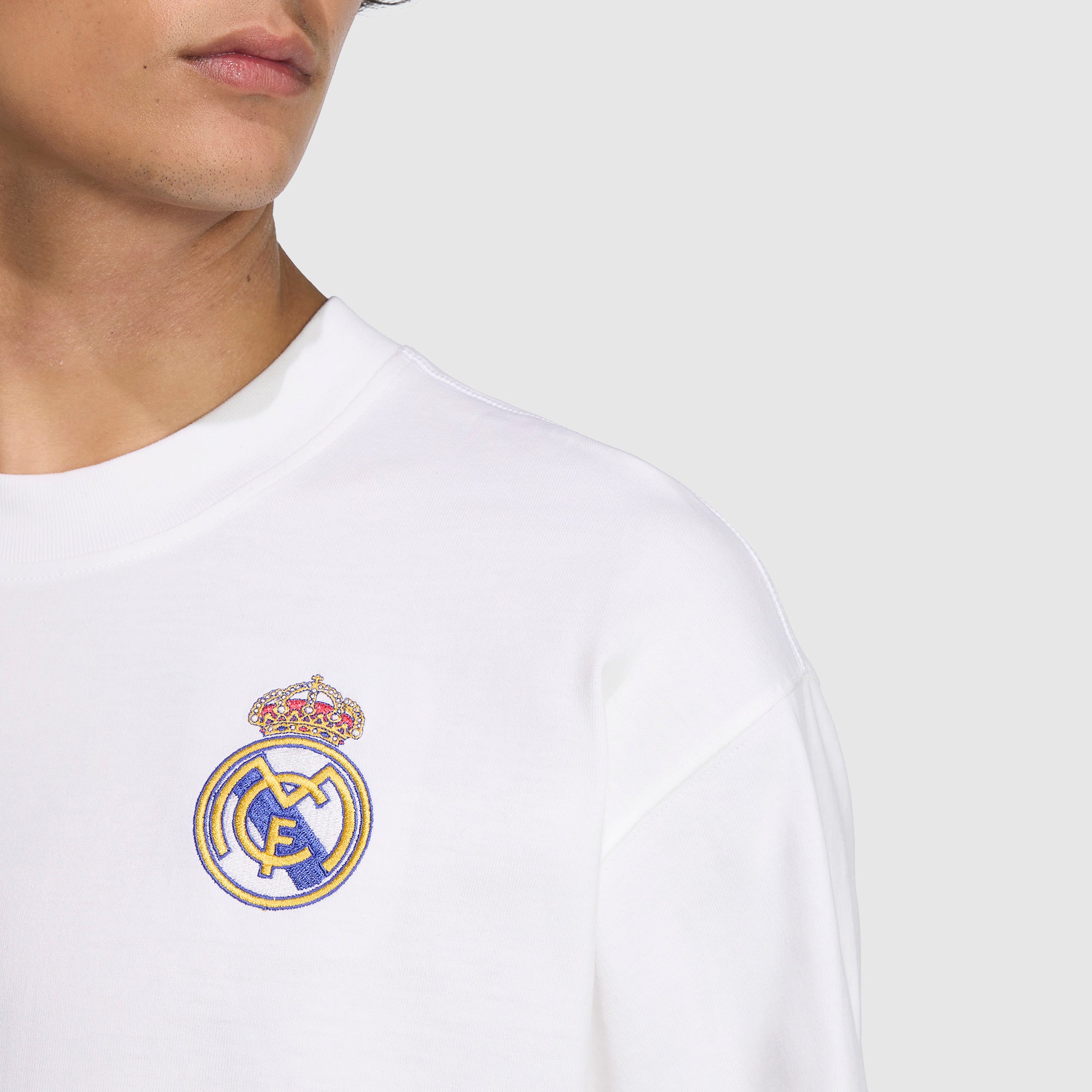 adidas Real Madrid 25/26 Lifestyler T-Shirt - White - Mens Replica