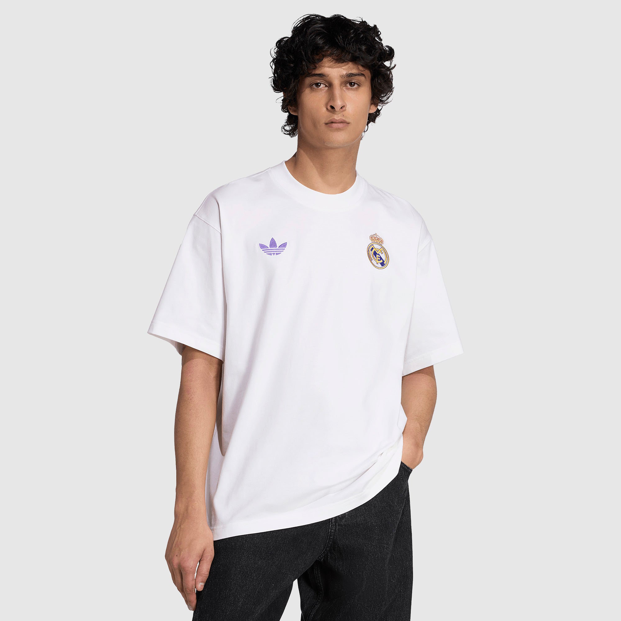 adidas Real Madrid 25/26 Lifestyler T-Shirt - White - Mens Replica