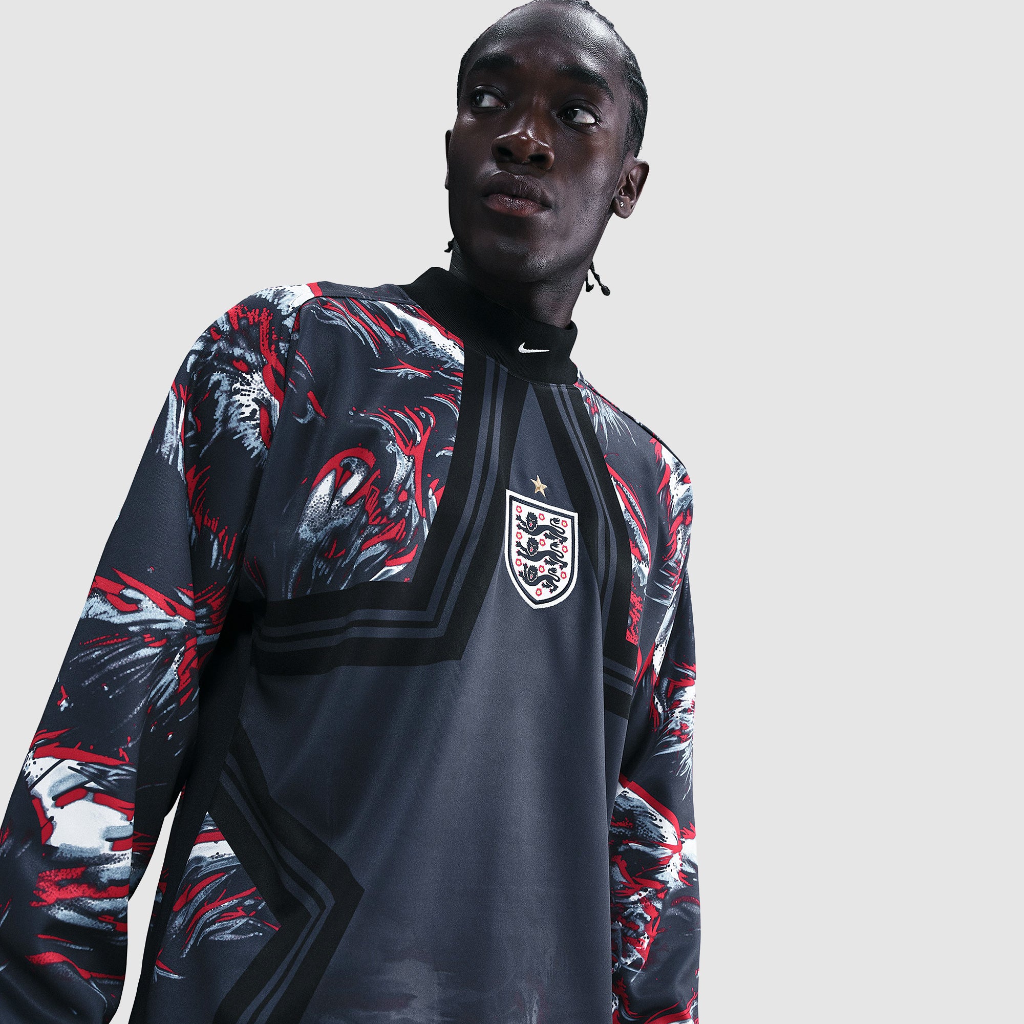 Nike England 2025 Goalkeeper LS Shirt - Black/Obsidian/White