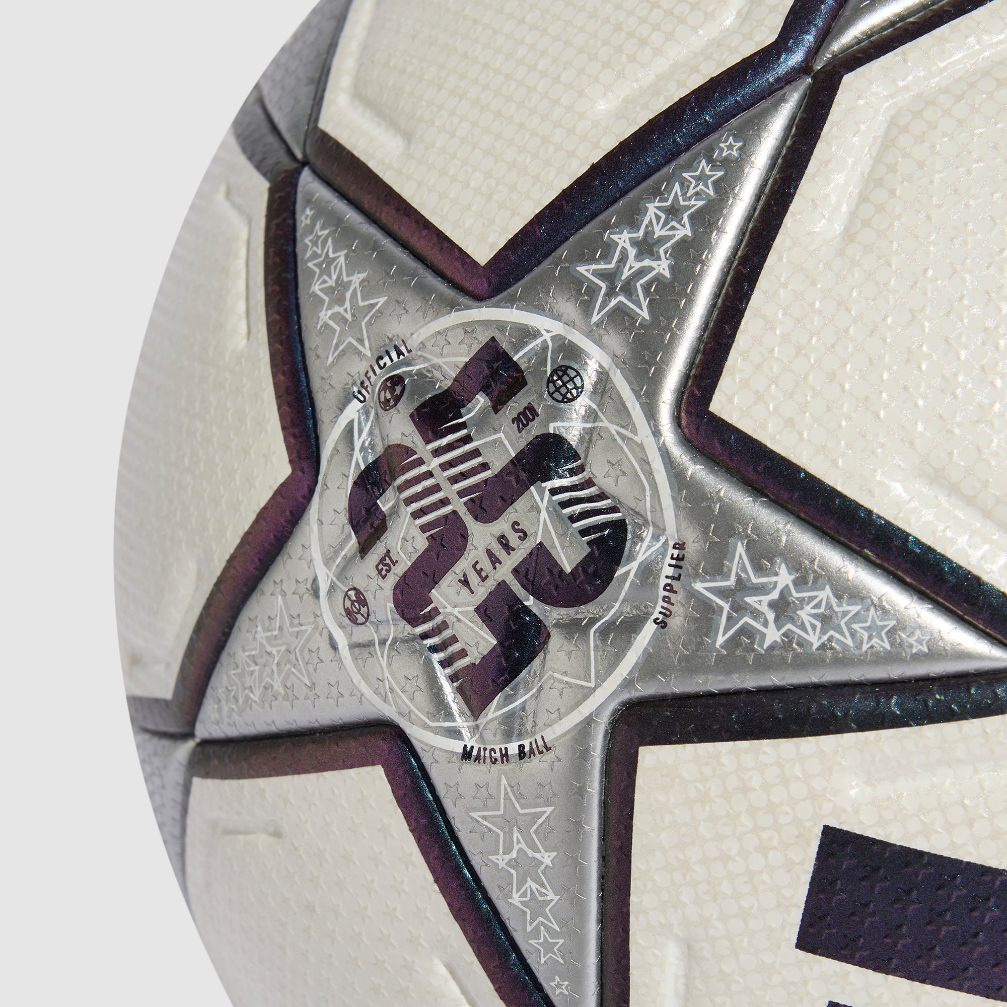 adidas UEFA Champions League 25/26 Pro Third Football - White/Silver Met