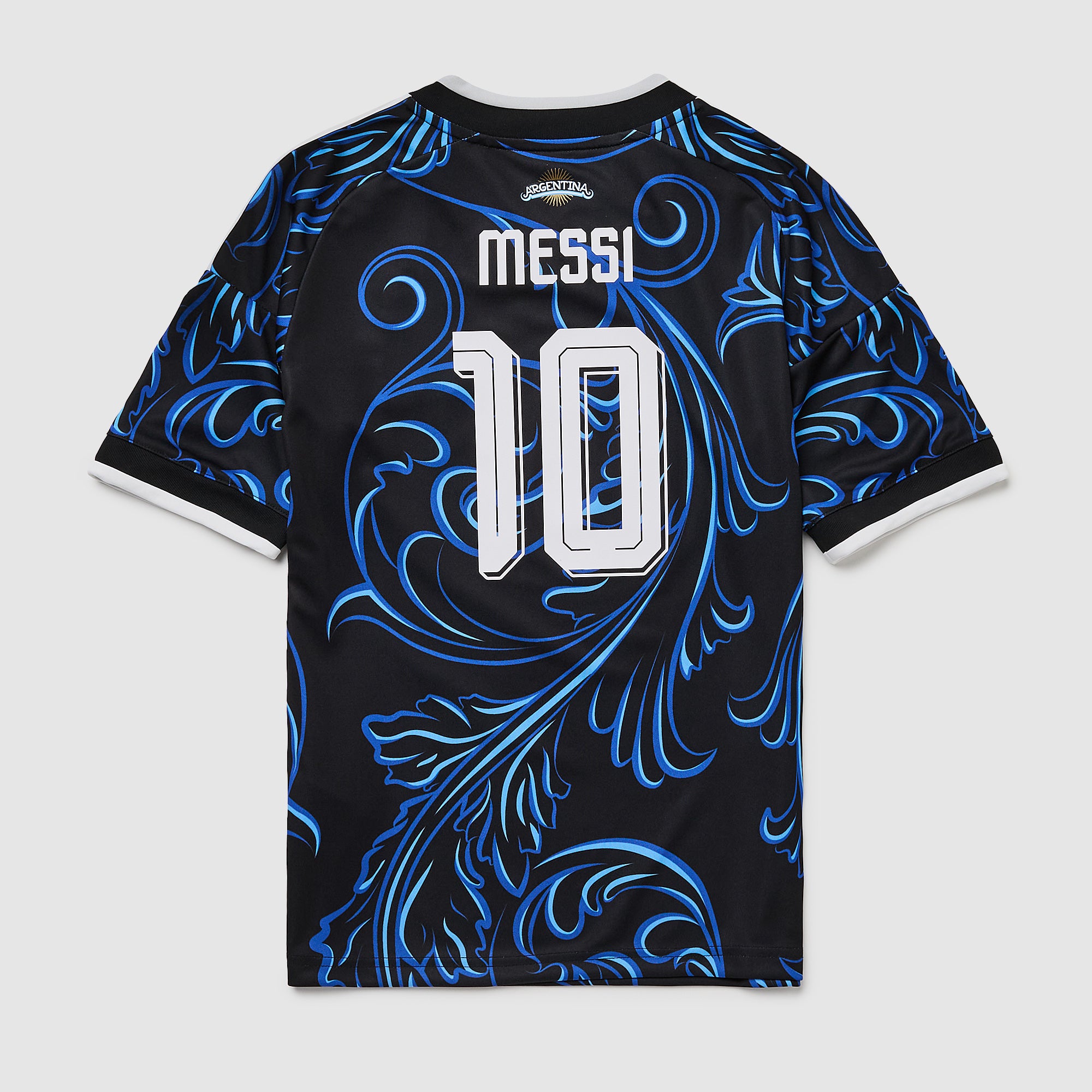 adidas アルゼンチン MESSI 10 シャツ ブラック　オーセンティック adidas Originals Argentina 2026 Kids Away Shirt with Messi 10
