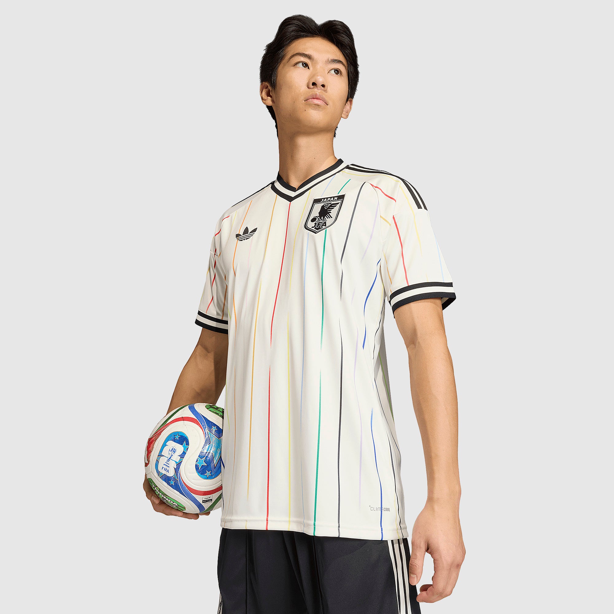  Away Japan National Team 半袖レプリカ18 adidas Originals Japan 2026 Away Shirt - Off White/Black - Mens