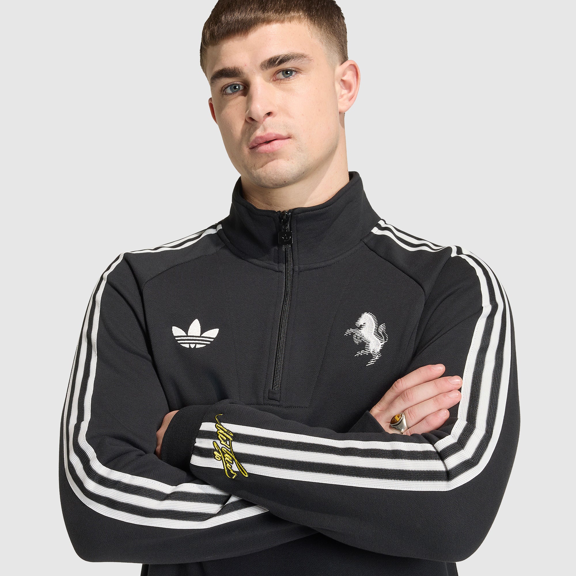 adidas Originals Juventus 25/26 OG Zip Hoodie - Black - Mens Replica