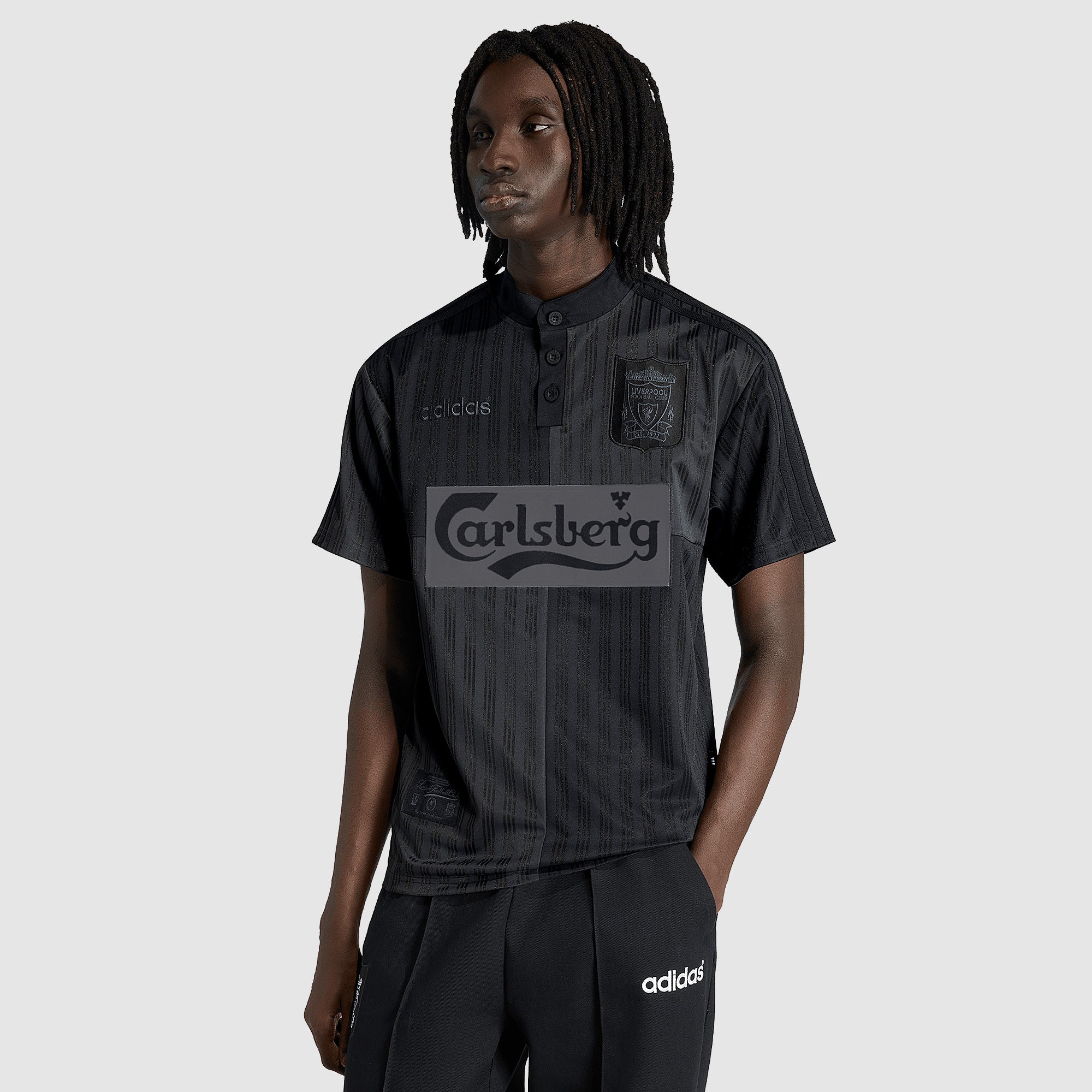 adidas Originals Liverpool 1995 Shirt - Black/Carbon - Mens Replica adidas Originals Liverpool 1995 Shirt - Black/Carbon - Mens Replica
