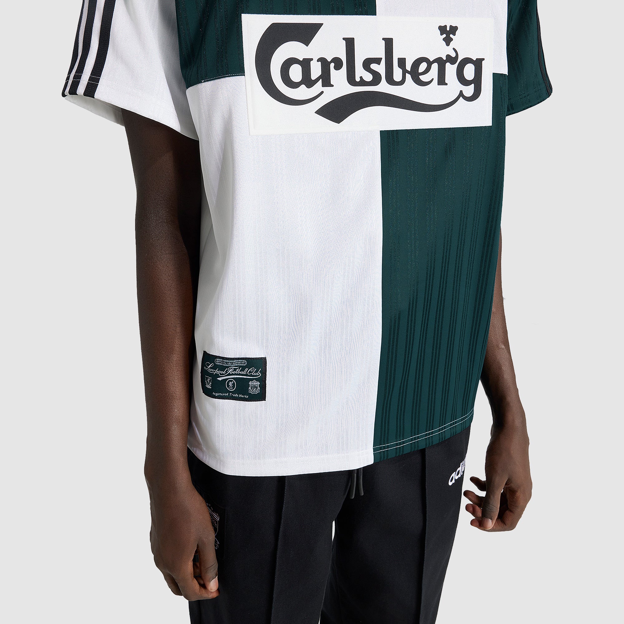 adidas Liverpool 1995 Away Shirt - White/Rich Green - Mens Replica