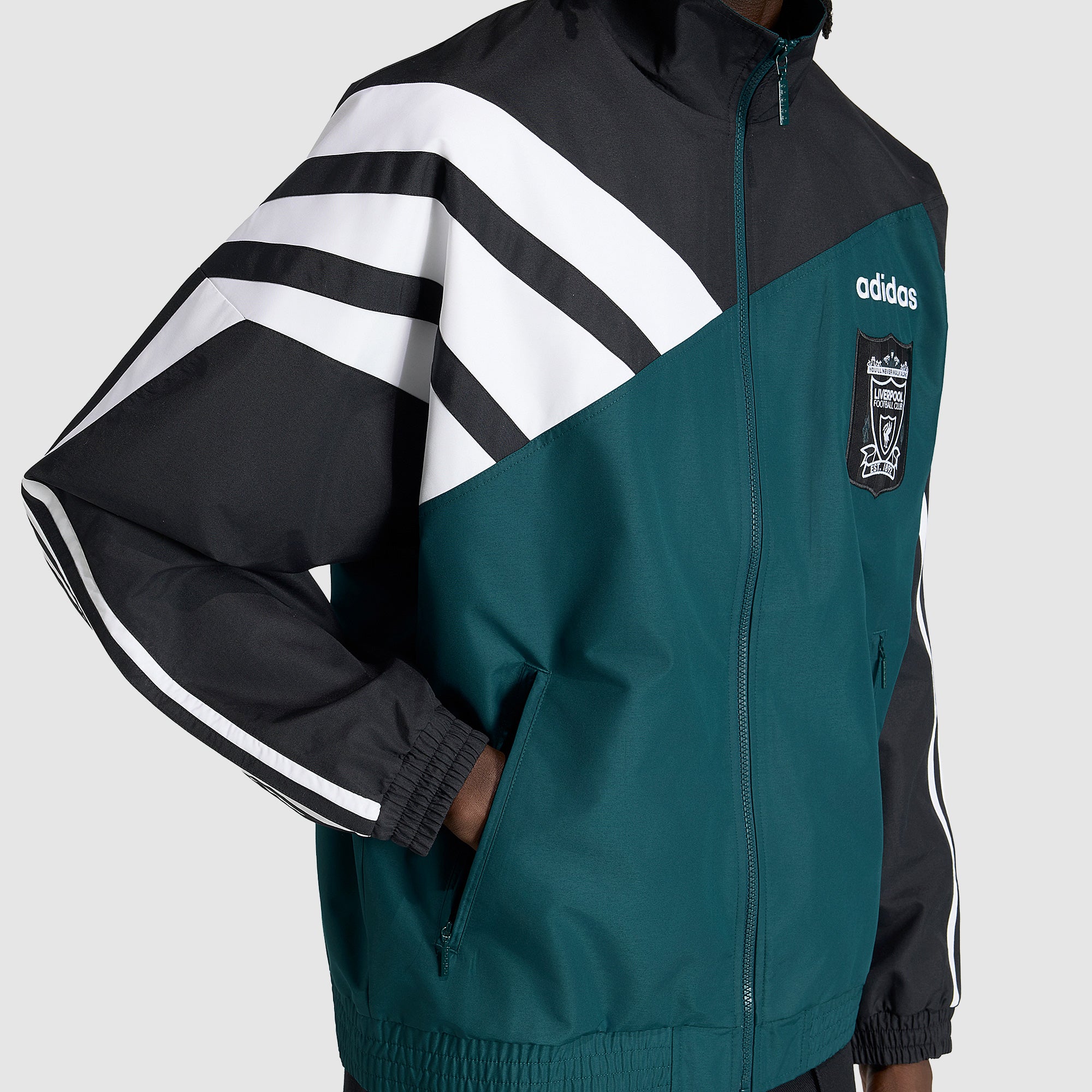 adidas Liverpool 1995 Track Jacket - Rich Green/Black - Mens Replica