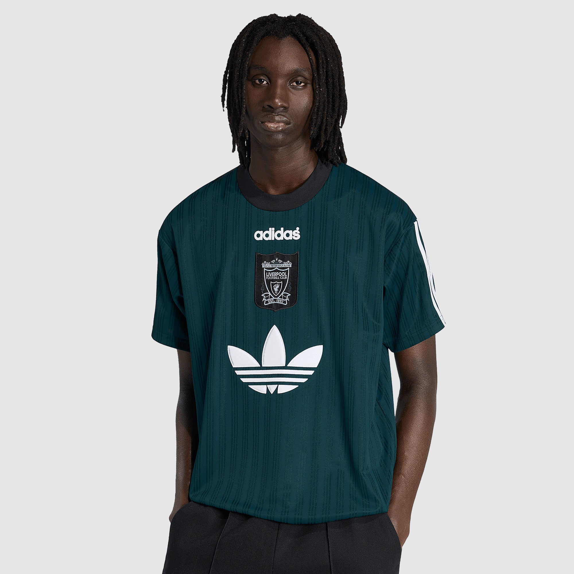 adidas Liverpool 1995 T-Shirt - Rich Green - Mens Replica