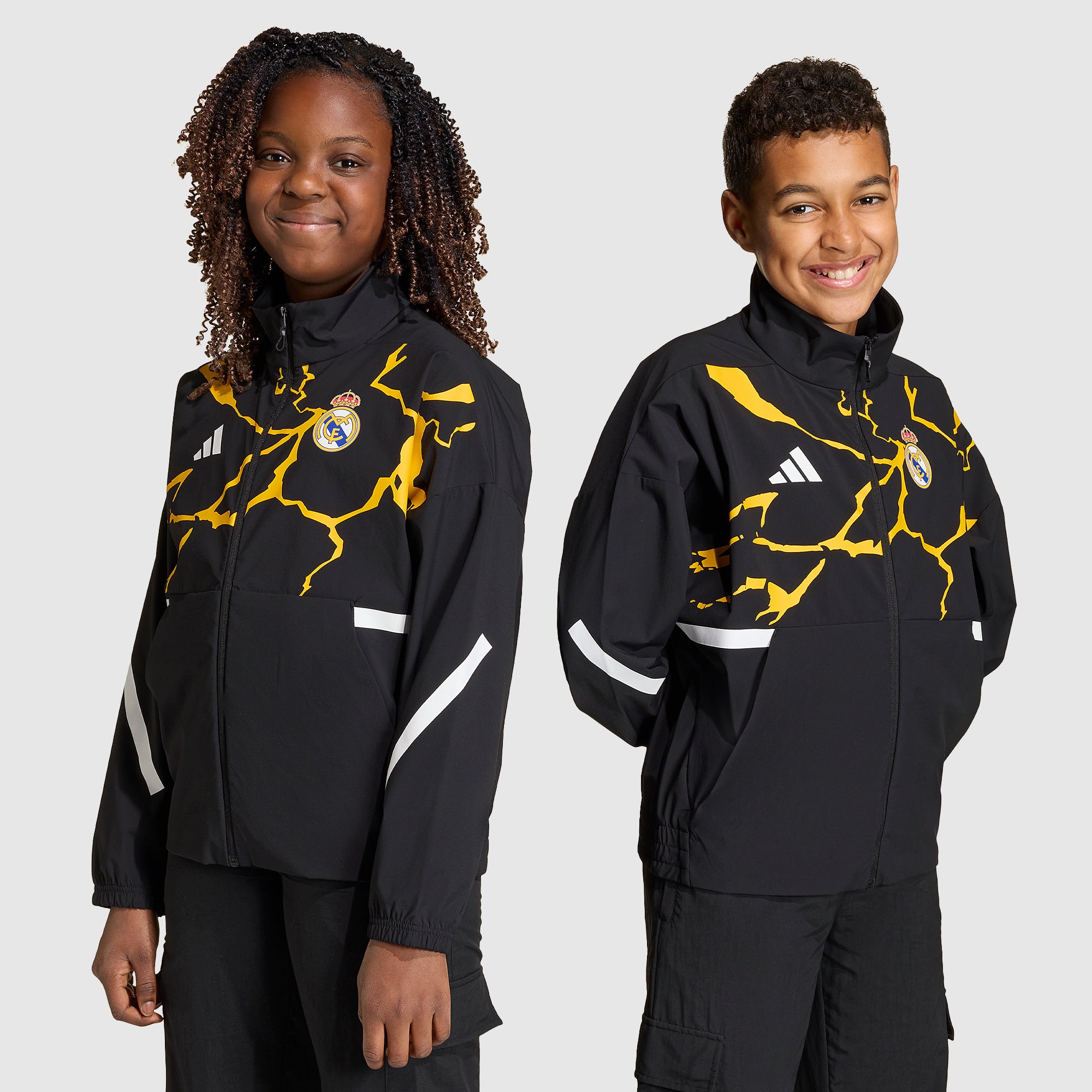 adidas Real Madrid 25/26 x Marvel Kids Anthem Jacket - Black