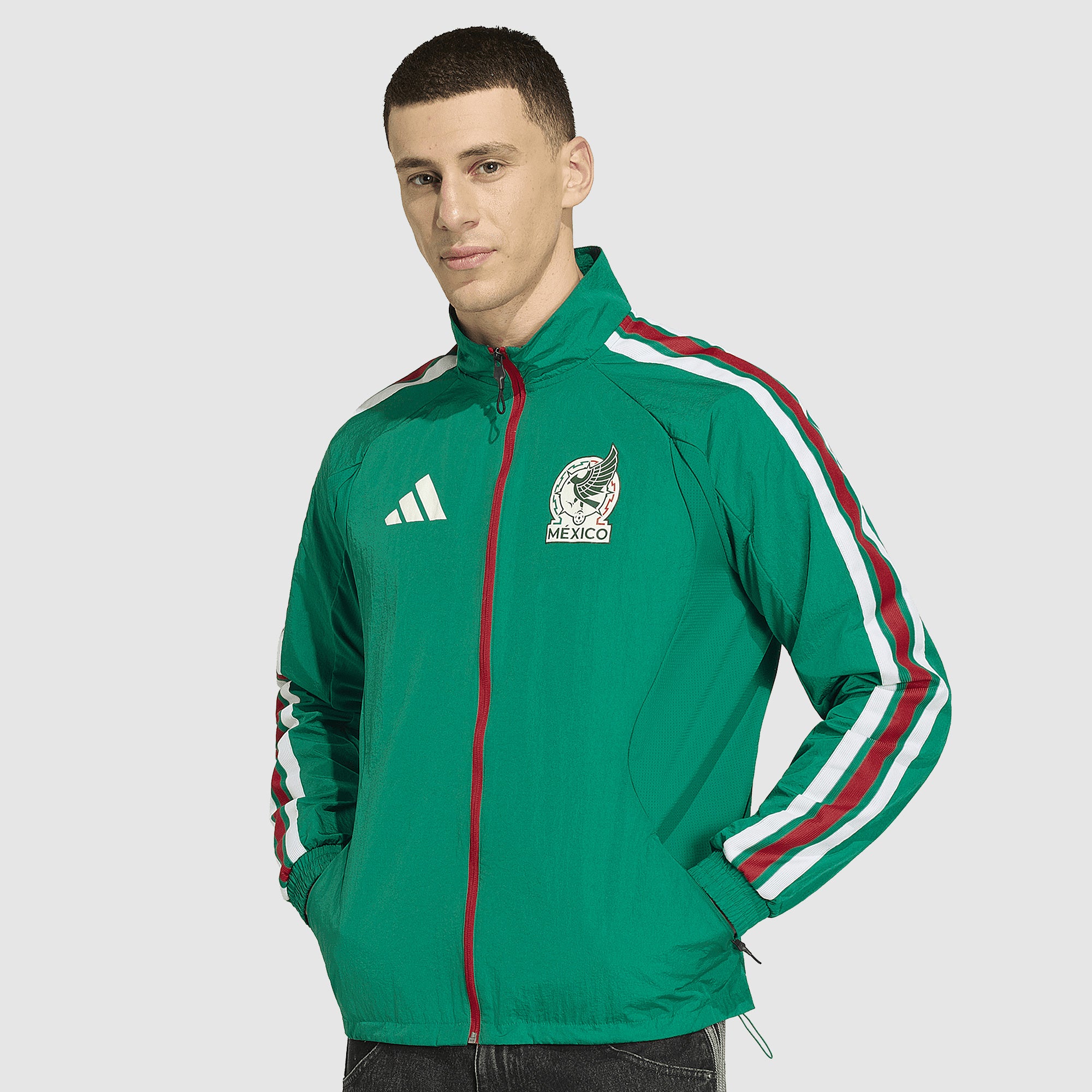 adidas Mexico 2026 Home Anthem Jacket - Bold Green - Mens Replica