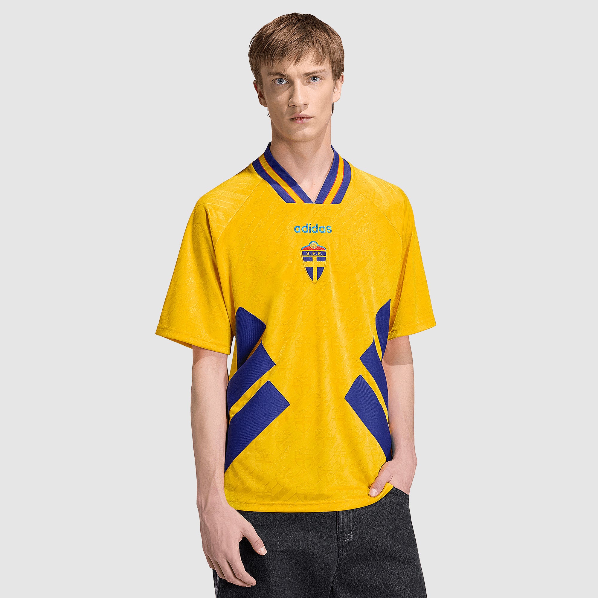 adidas Originals Sweden 1994 Home Shirt - EQT Yellow - Mens Replica