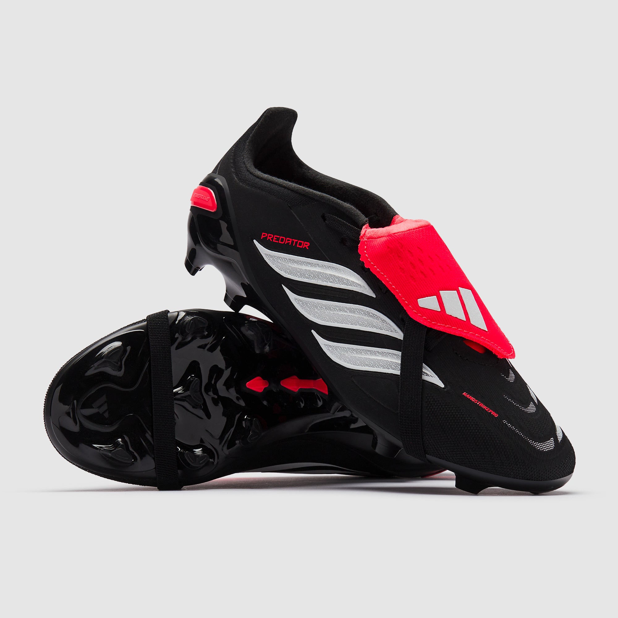  Predator ブラック/レッド サッカーシューズ adidas Kids Predator Elite Tongue Firm Ground - Core Black/Ftwr