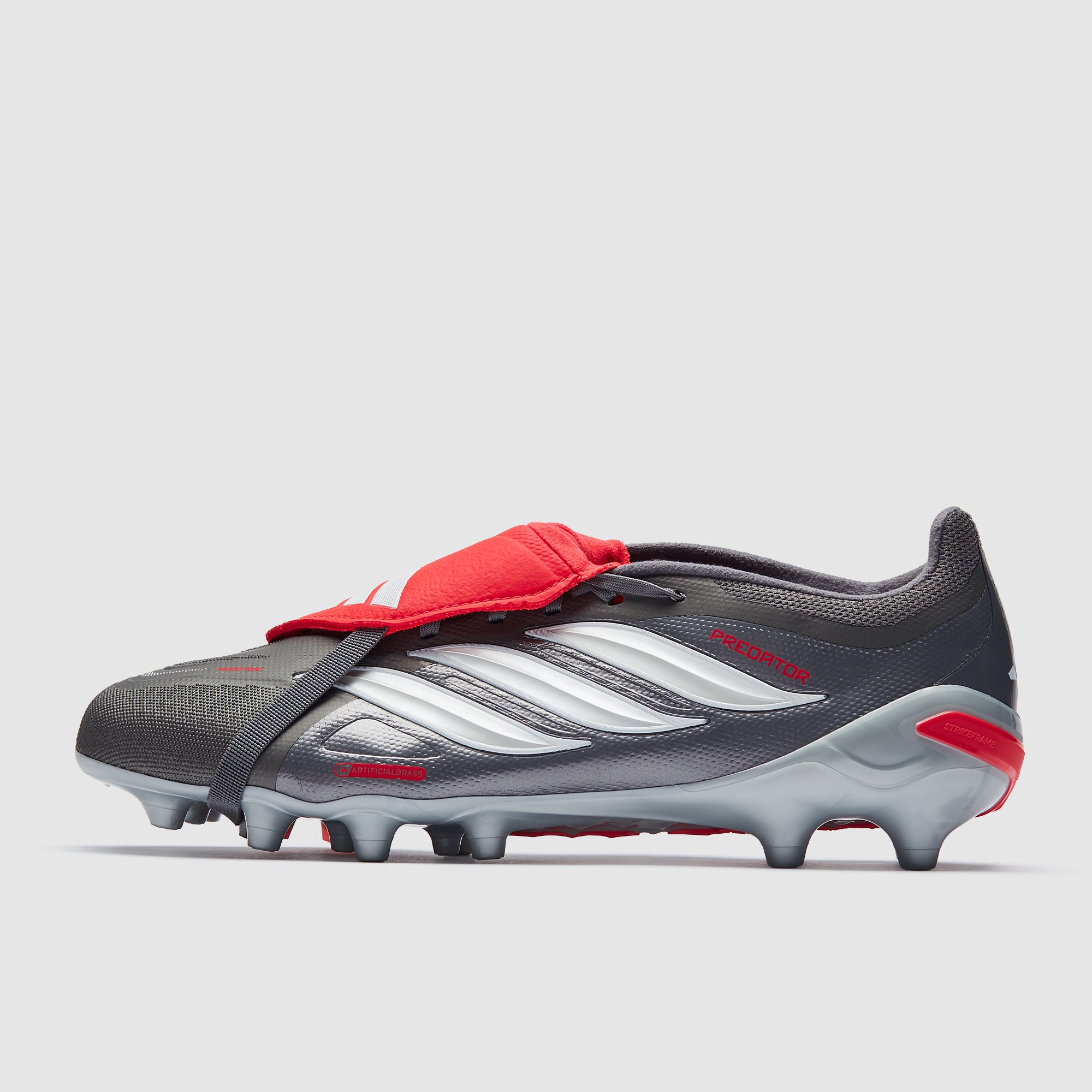 adidas Predator サッカーシューズ グレー/レッド adidas Predator League Tongue Artificial Grass - Iron Met./Zero