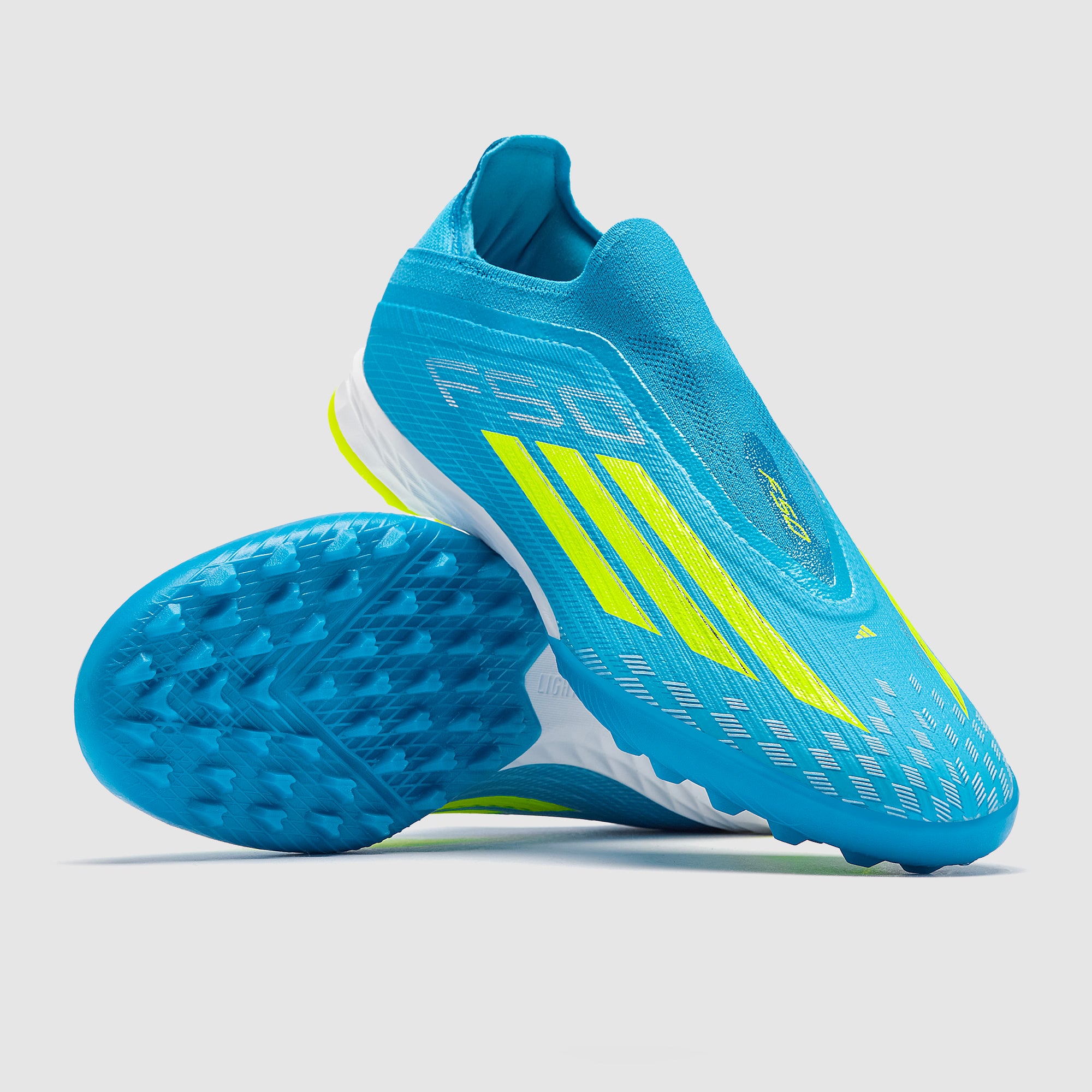 シューズ Adidas F50 TF Laceless 27.5 adidas F50 Pro Laceless Turf - Lucid Ray Blue/Team Solar Yellow