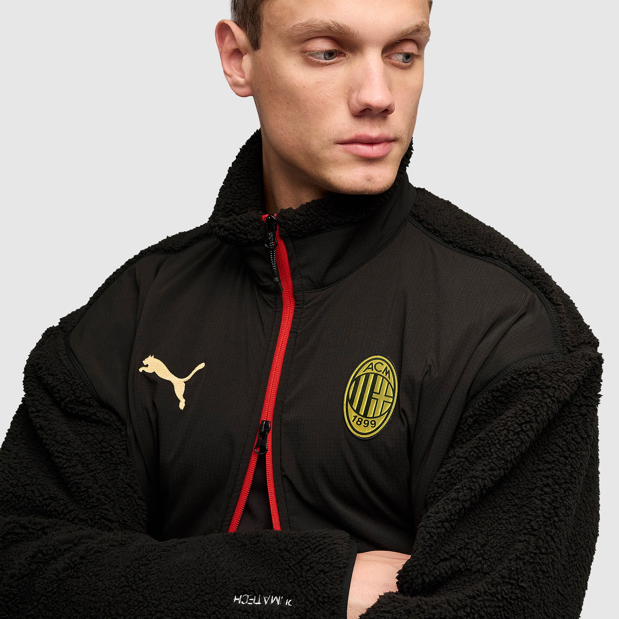 Puma AC Milan 25/26 PumaTECH Relaxed Sherpa Jacket - Puma Black