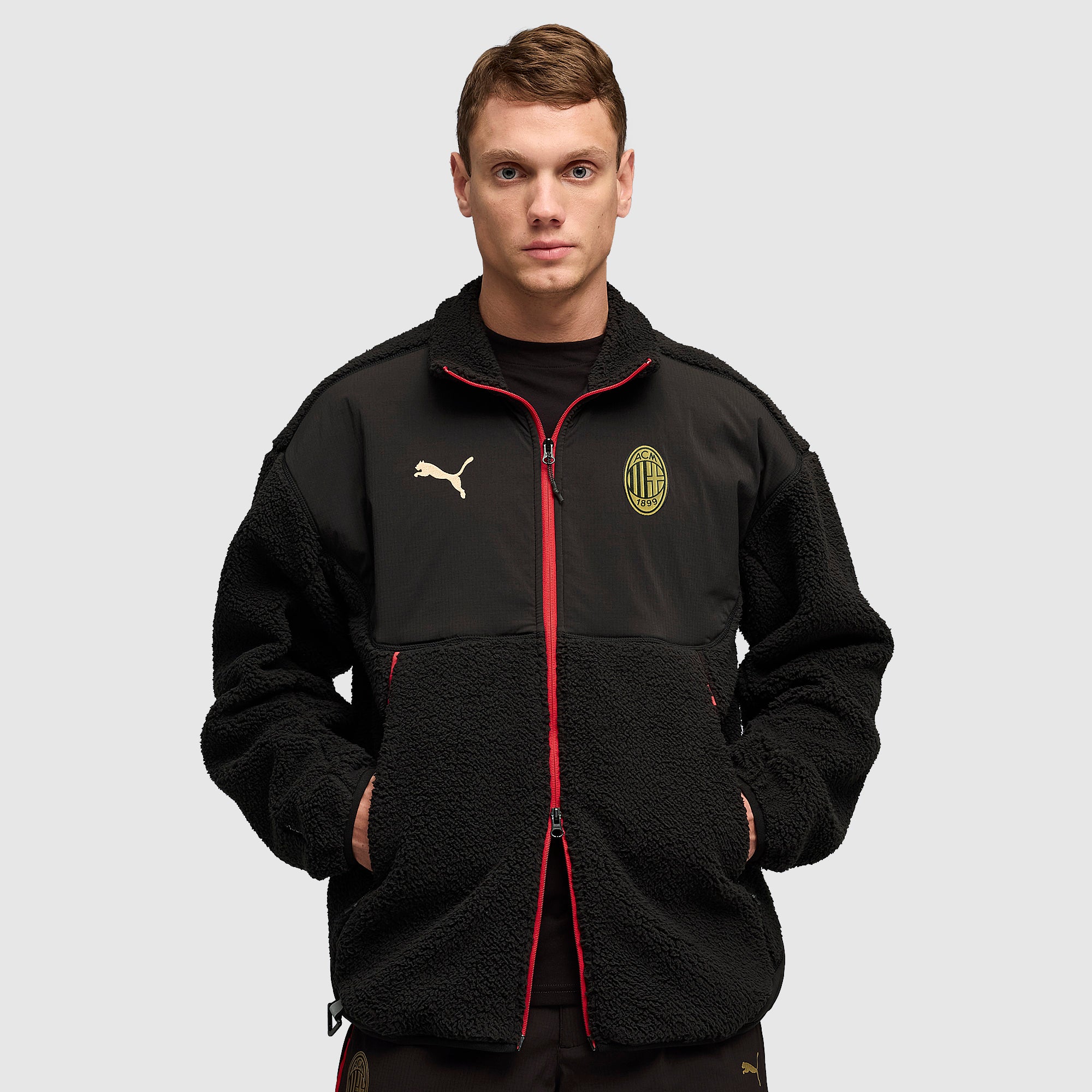 Puma AC Milan 25/26 PumaTECH Relaxed Sherpa Jacket - Puma Black