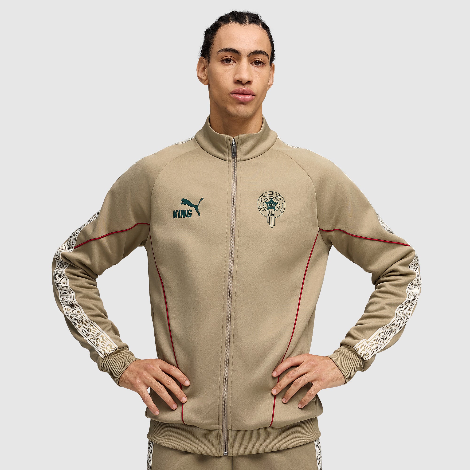 DROMe ドローム レザージャケット パーカー カモフラージュ M イタリア製 Puma Morroco 2026 King Anthem Jacket - Oak Branch/Dark Myrtle