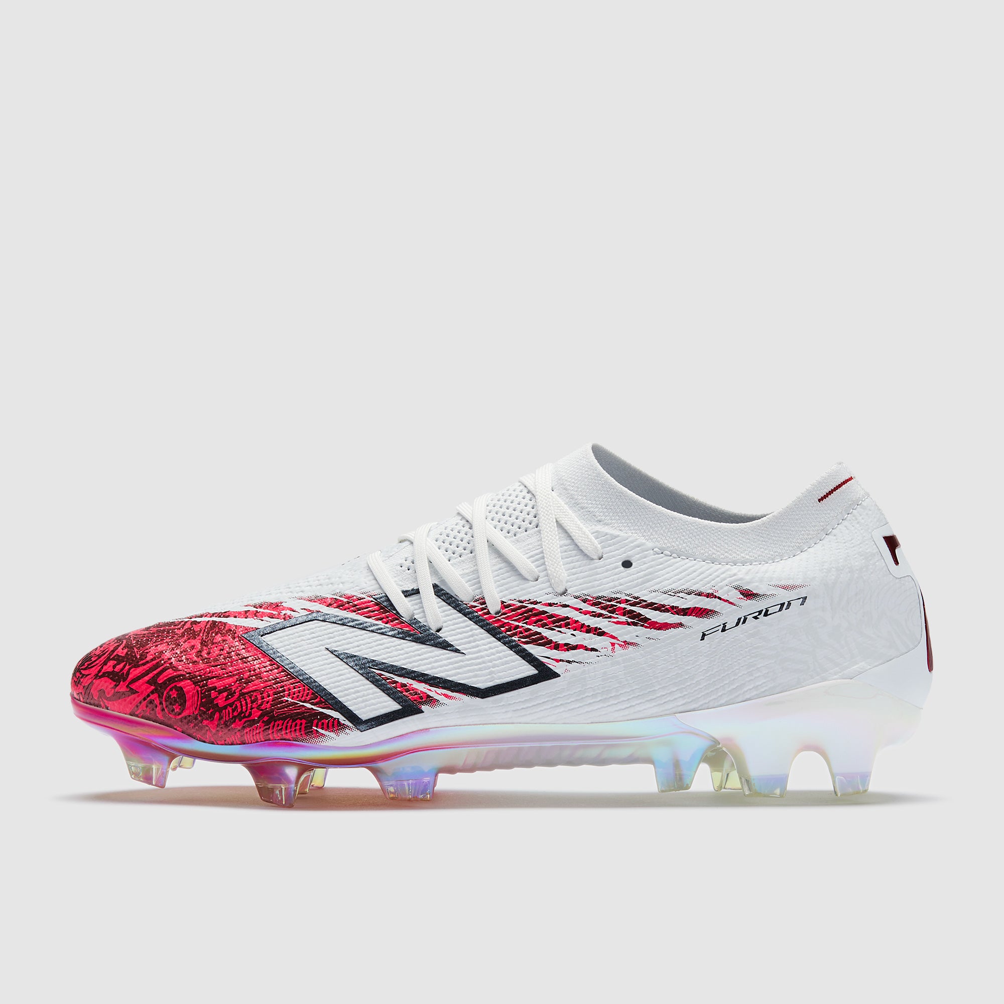 New Balance Furon Elite V8 x Saka Firm Ground - White - Adult Boots