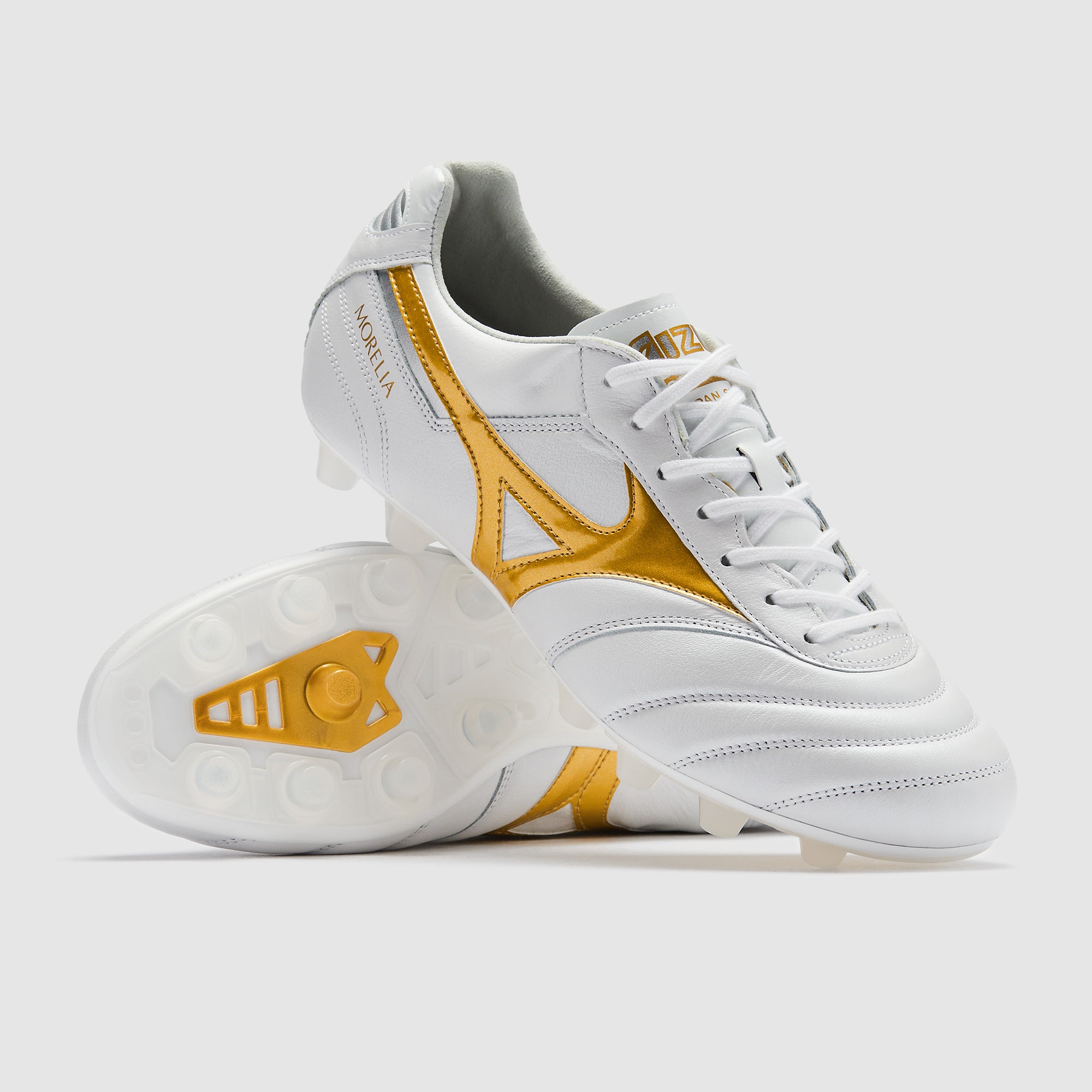 Mizuno Morelia ホワイト/ゴールド Mizuno Morelia II Made In Japan Firm Ground - White/Football Gold