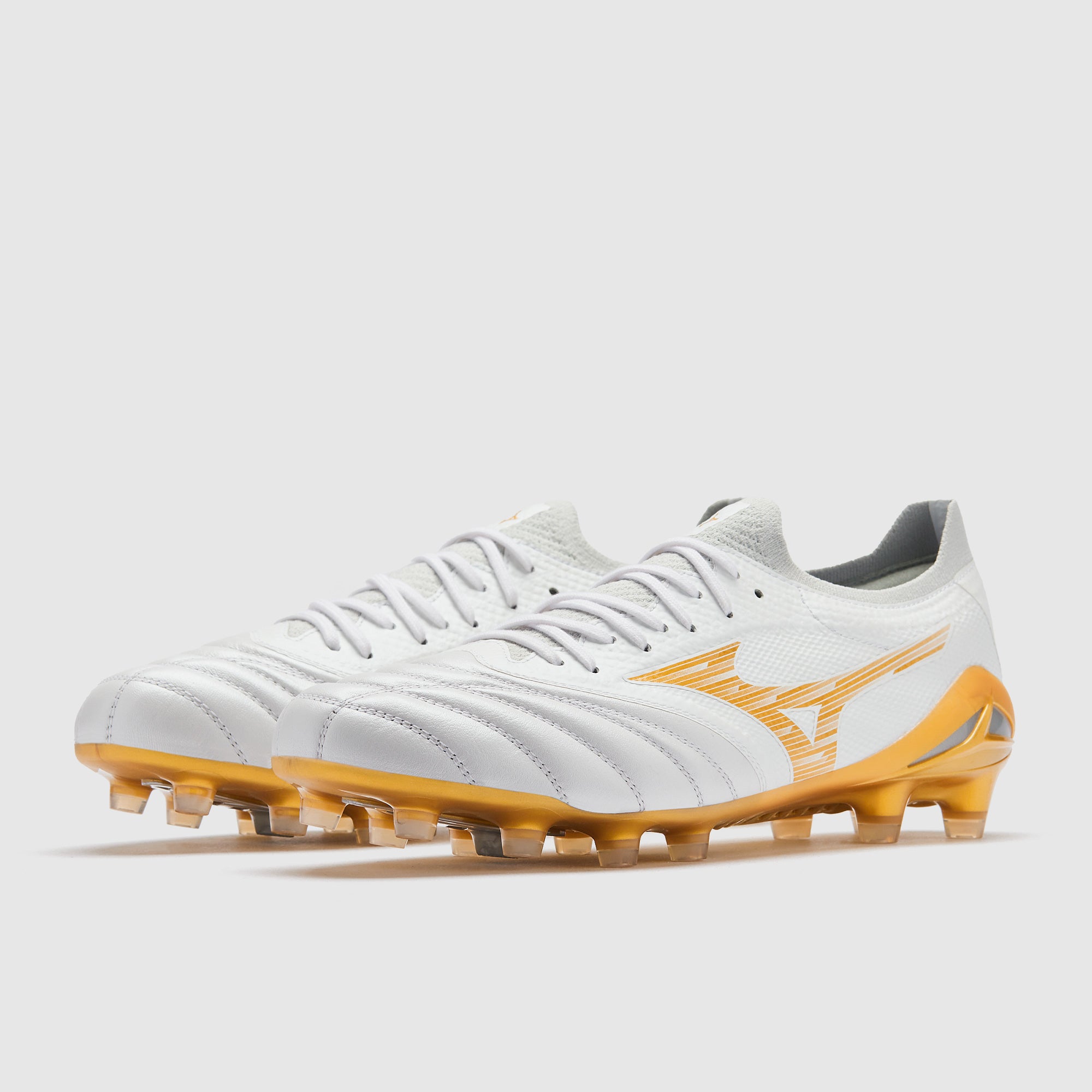 Mizuno Morelia Neo IV Beta Elite Firm Ground - White/MP Gold/Cool