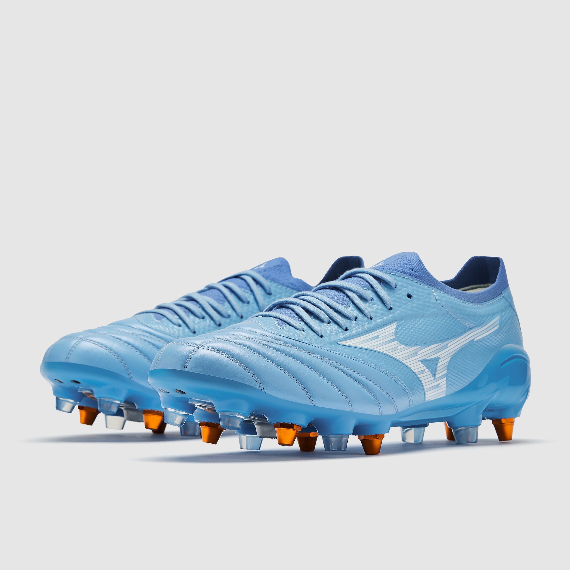 Mizuno Morelia Neo IV Beta Elite Mix Soft Ground - Celeste/White