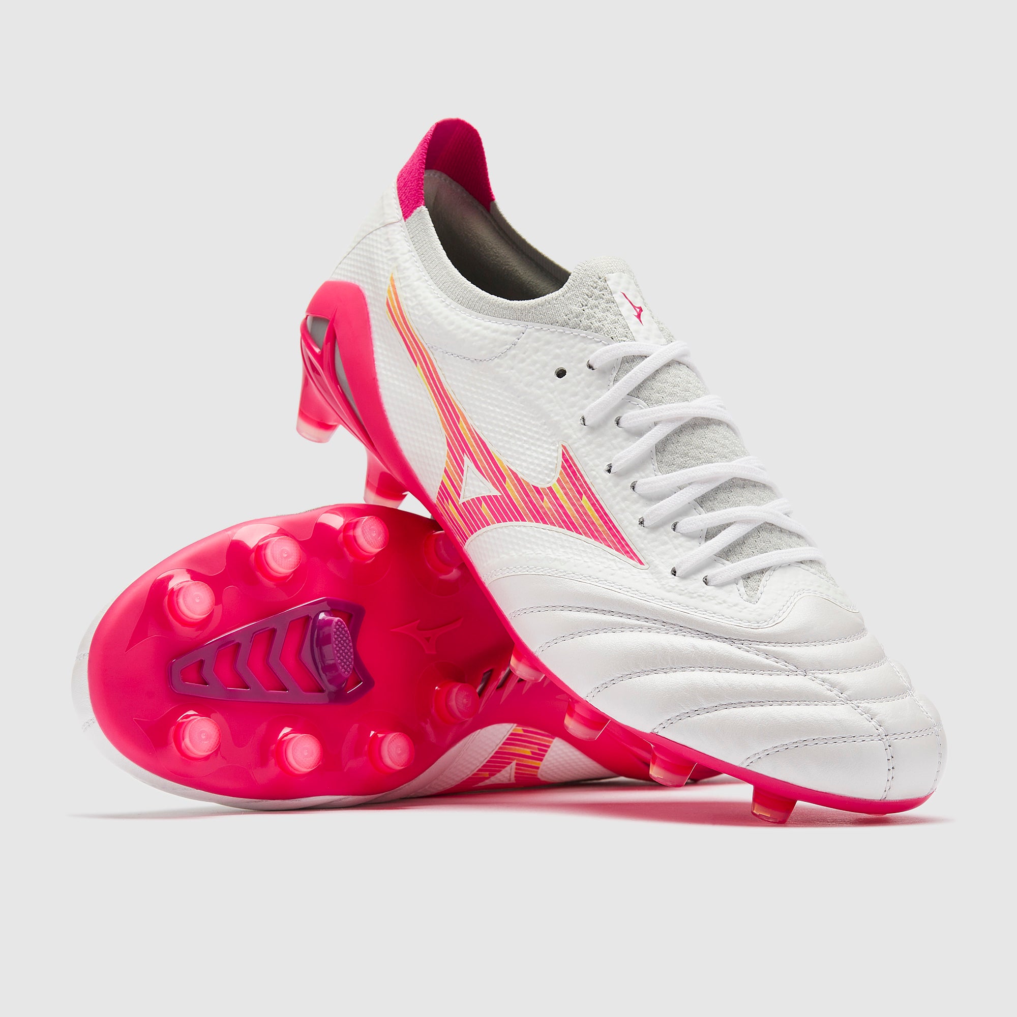 ネオマイムズ Mizuno Morelia Neo IV Beta Elite Firm Ground - White/Pink Tetra