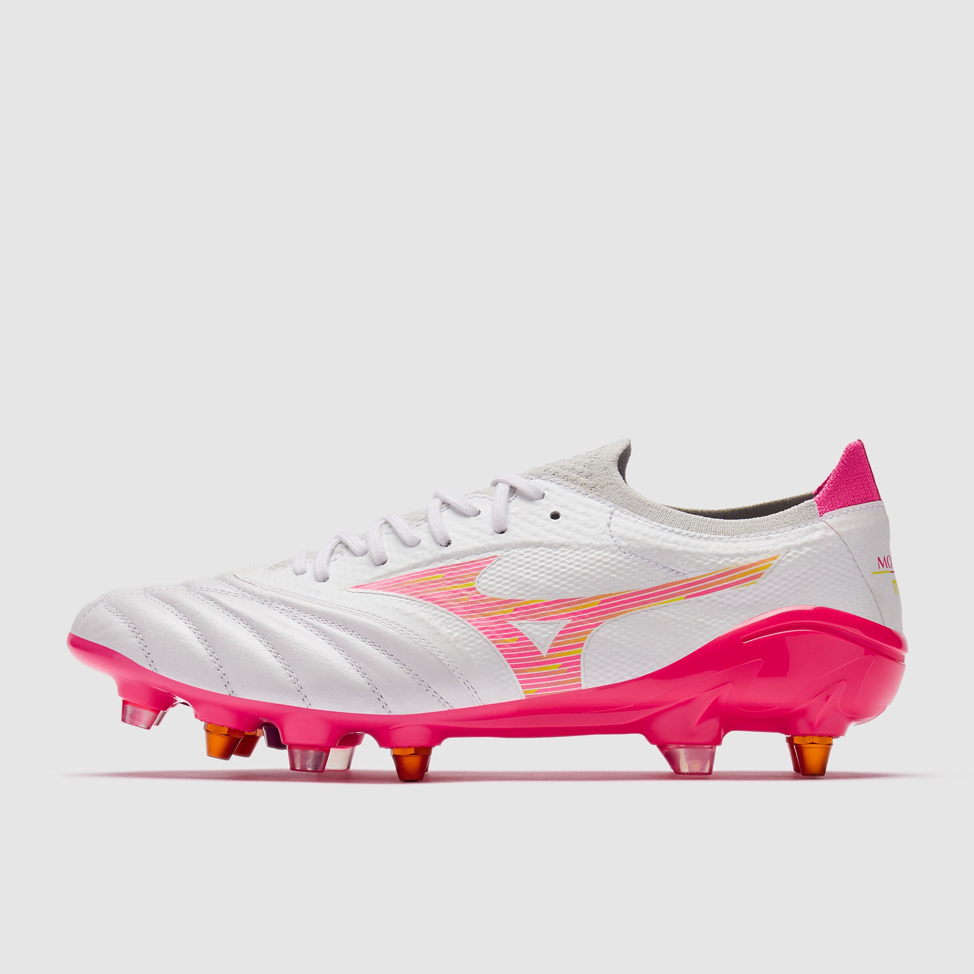 Mizuno Morelia Neo IV Beta Elite Mix Soft Ground - White/Pink