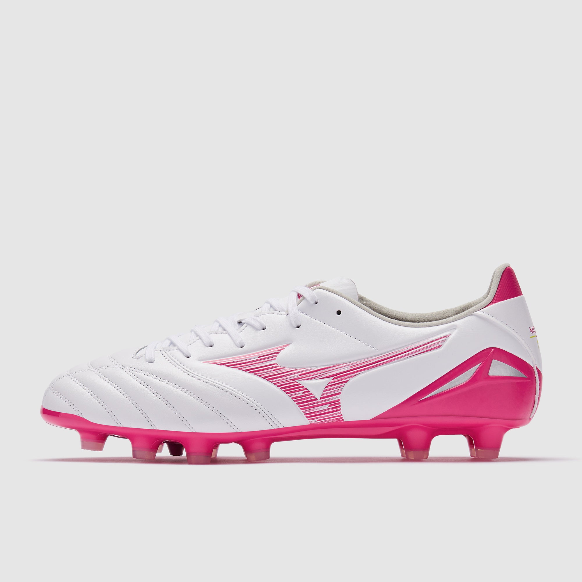 Mizuno Morelia Neo IV Pro Firm Ground - White/Fuchsia Purple