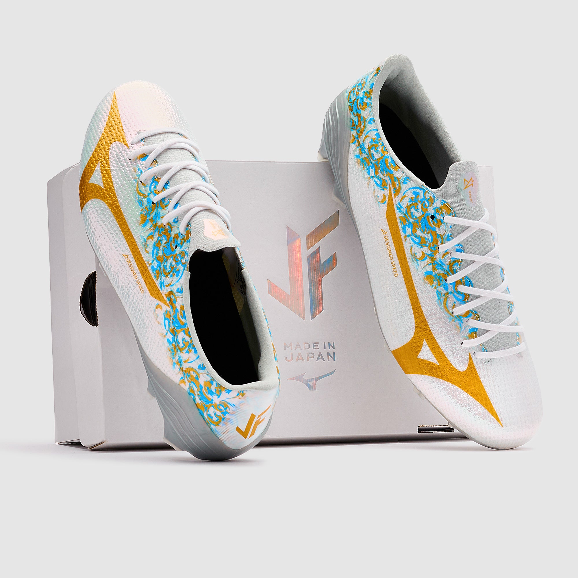 Mizuno Alpha III JF Made In Japan Firm Ground - White - Adult Boots