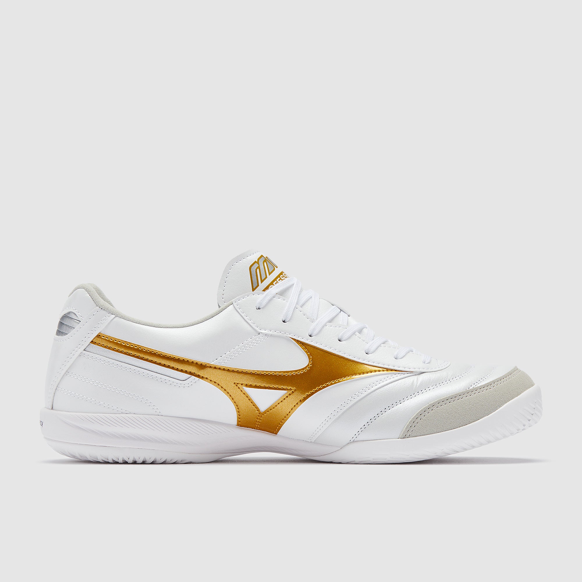 Mizuno Morelia Sala Elite IN - White/Football Gold/Galaxy Silver