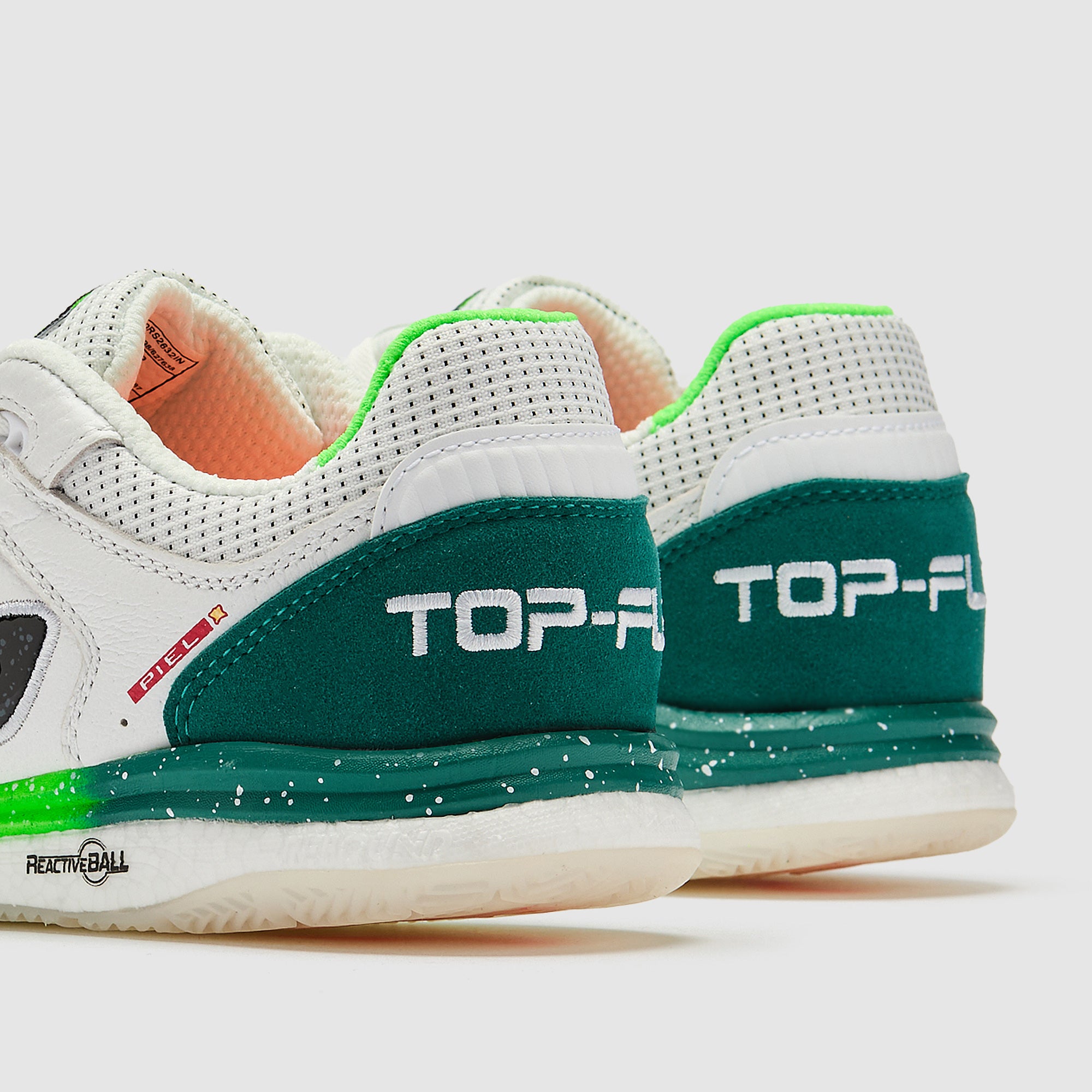 Joma Top Flex Rebound Indoor - White/Green/Orange - Adult Boots