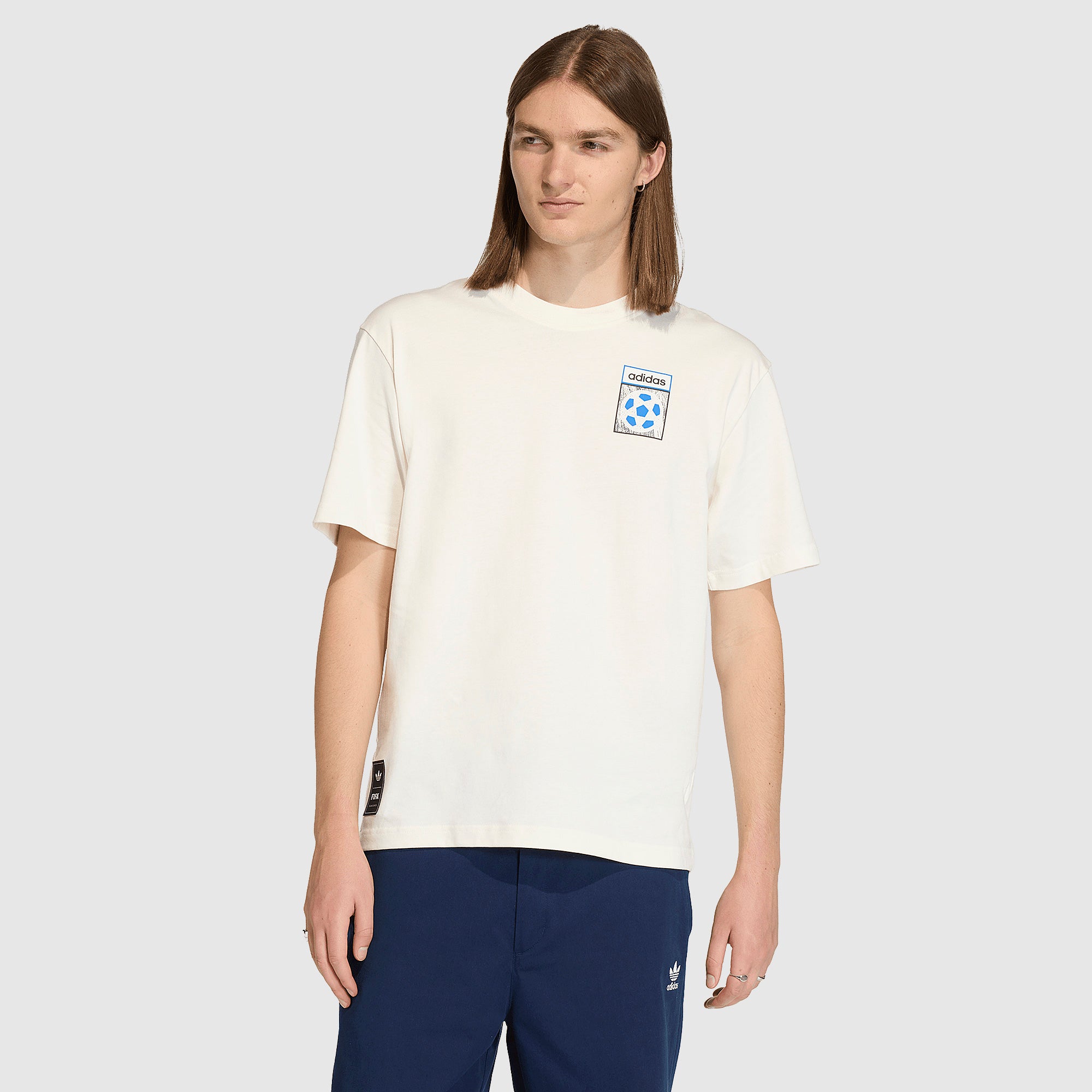 adidas Originals Archive Country Flag T-Shirt - Off White - Tops