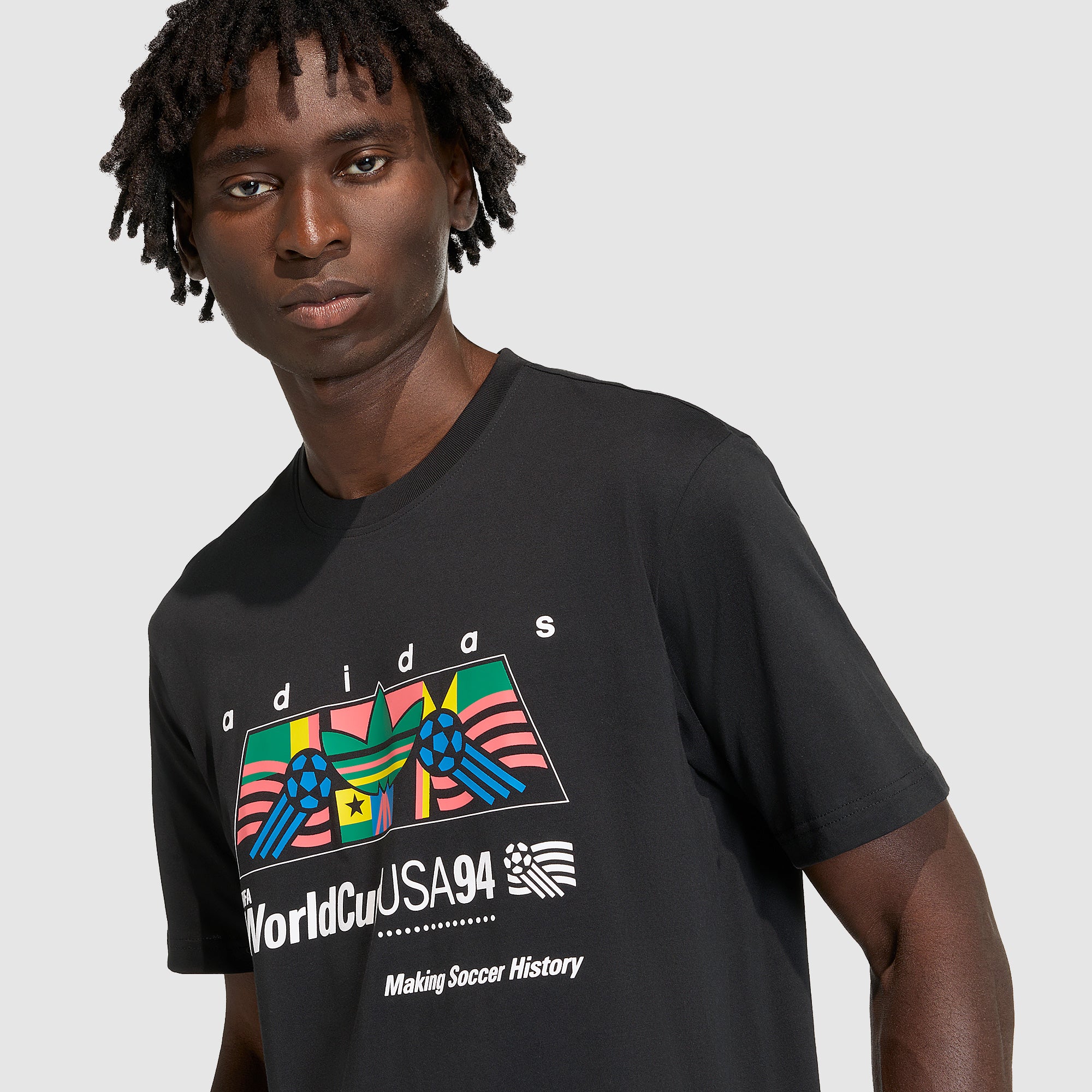 adidas Originals Archive Africa 94 Graphic T-Shirt - Black - Tops